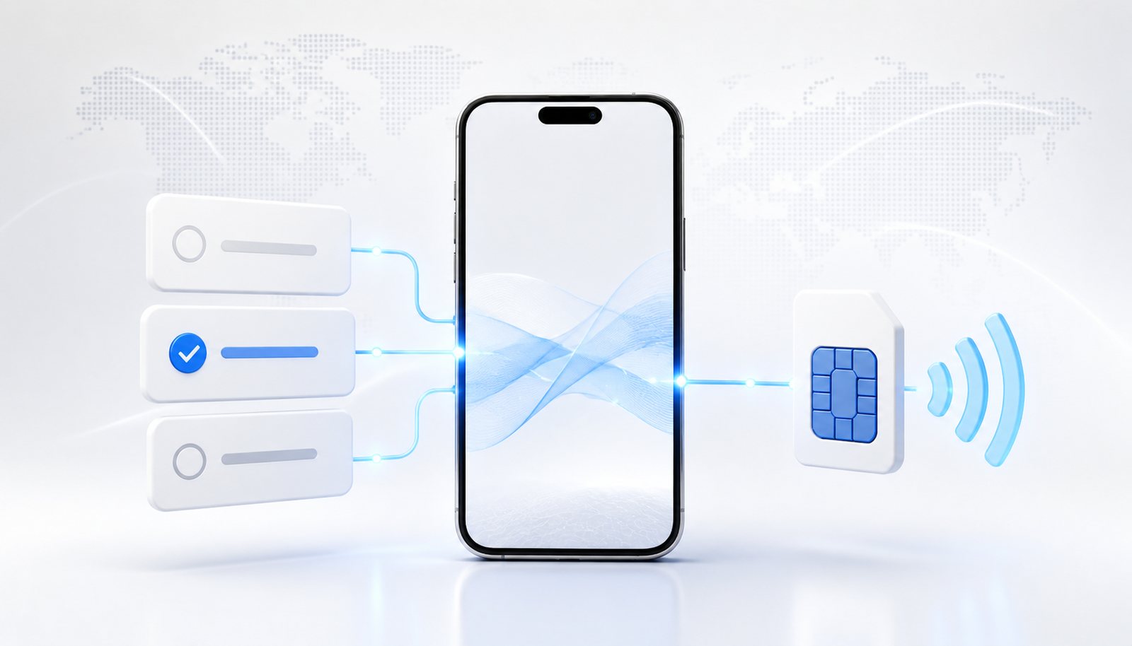 A completed survey connecting through a smartphone to an eSIM and mobile signal.